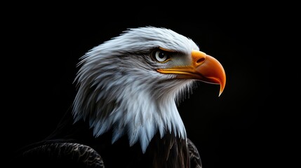 Obraz premium eagle on a black background