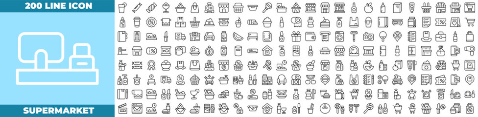 Restaurant Line Editable Icons set.