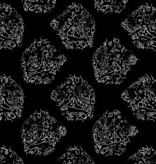 seamless tiny flowers and leaf colorful pattern. fabric print.