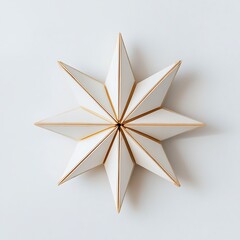 Obraz premium Nativity Star in Minimalist Geometric Design on White Background