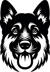 Cool Dog Silhouette - Black Vector Cricut Design for T-Shirt Printing