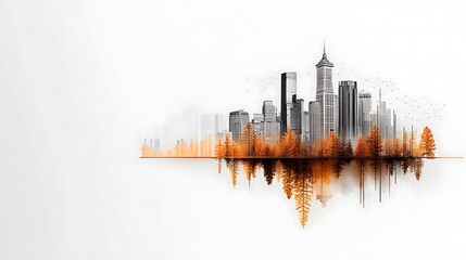 A photostock of a business concept with a digital graph overlay and a soft neutral background. Ultra-Realistic, Photo Realistic, highly detailed, 