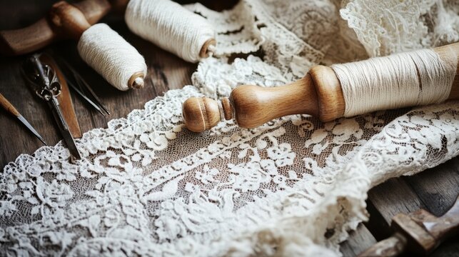 International Tatting Day Vintage lace making: tools and techniques for delicate craft