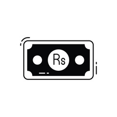 Obraz premium Pakistani rupee vector icon