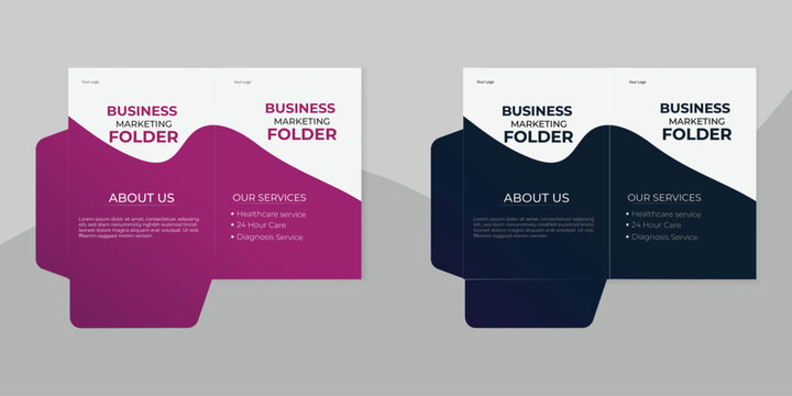 Corporate business presentation  file folder design template  vector  