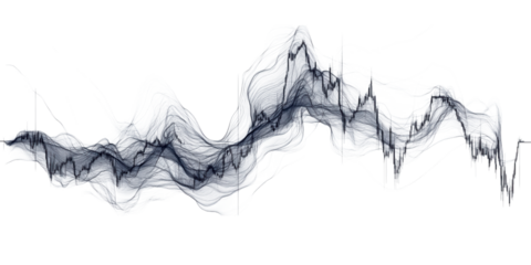 Abstract Financial Visualization: Dynamic Stock Market Wave Pattern