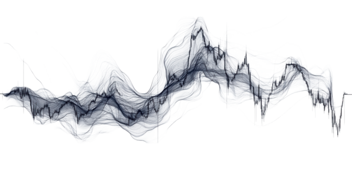 Abstract Financial Visualization: Dynamic Stock Market Wave Pattern