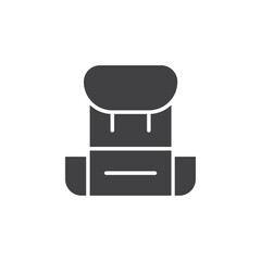 Backpack icon flat and simple set design