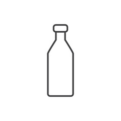 Bottle icon flat and simple set design