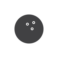 Bowling ball icon flat and simple set design