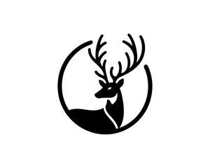 Deer Head Logo Vector Illustration