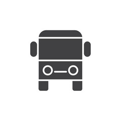 Bus icon flat and simple set design