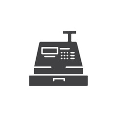 Cashier machine icon flat and simple set design