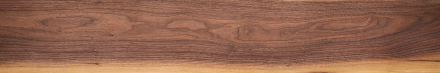 Walnut wood texture background. Walnut plank top. Long plank texture background. Panoramic wood plank texture background. Walnut wood plank natural texture. Panoramic background elements.