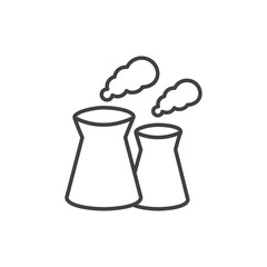 Chimney icon flat and simple set design