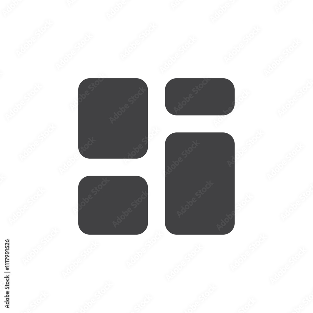 Wall mural dashboard layout icon flat and simple set design