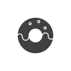Donut icon flat and simple set design