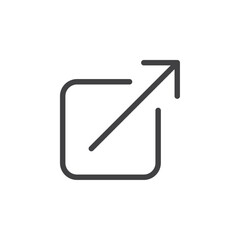 External link icon flat and simple set design