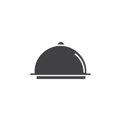 Food cover icon flat and simple set design