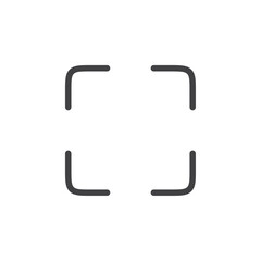 Full screen icon flat and simple set design