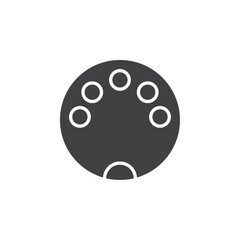 Hdmi connecter icon flat and simple set design