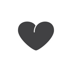 Heart icon flat and simple set design