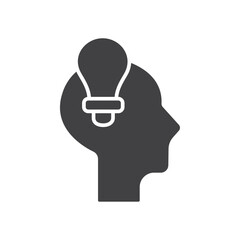 Idea icon flat and simple set design