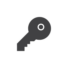 Key icon flat and simple set design
