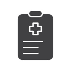 Medical report icon flat and simple set design