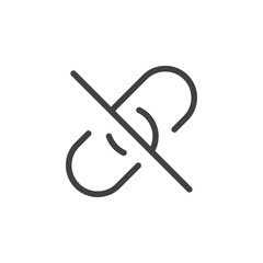 No link icon flat and simple set design