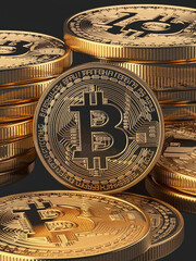 Crypto trading concept, BTC reaches 100k, vertical banner
