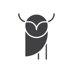 Owl icon flat and simple set design