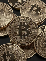 Crypto trading concept, BTC reaches 100k, vertical banner