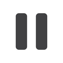 Pause icon flat and simple set design