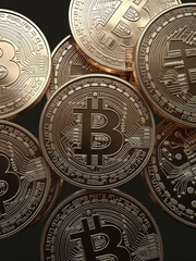 Crypto trading concept, BTC reaches 100k, vertical banner