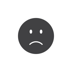 Fototapeta premium Sad icon flat and simple set design