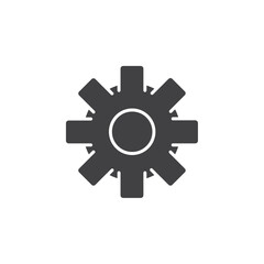 Settings icon flat and simple set design