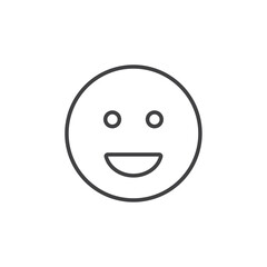 Fototapeta premium Smile icon flat and simple set design