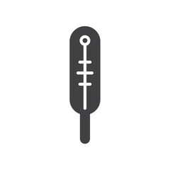 Thermometer icon flat and simple set design