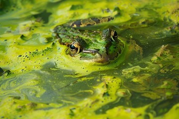 frog in the pond
