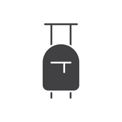 Travel bag icon flat and simple set design