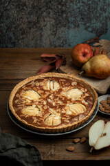 tarte amandine aux poires et amande bourdaloue