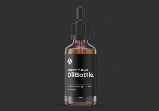 Oil Dropper Bottle Mockup