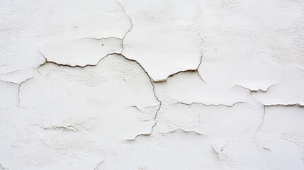 Fototapeta premium Detailed White Wall Texture with Cracked Surface Suitable for Backgrounds and Personalization in Creative Projects