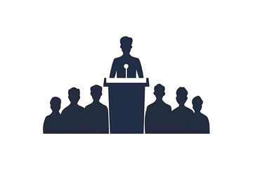 Public Speaking Presentation: Speaker Addressing an Audience at a Conference or Seminar