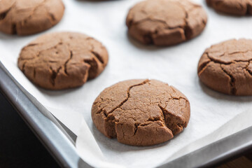 Freshly Baked Chocolate Cookies – Perfect for Christmas Close-Up