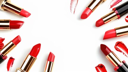 Make up lipstick mock up cosmetics wallpaper background