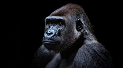 Obraz premium gorilla on a dark background
