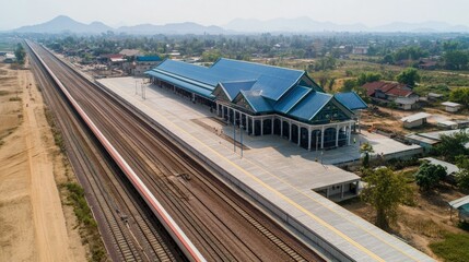 Modern Train Station in Vientiane, Laos