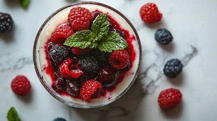 panna cotta with berries italian sweets